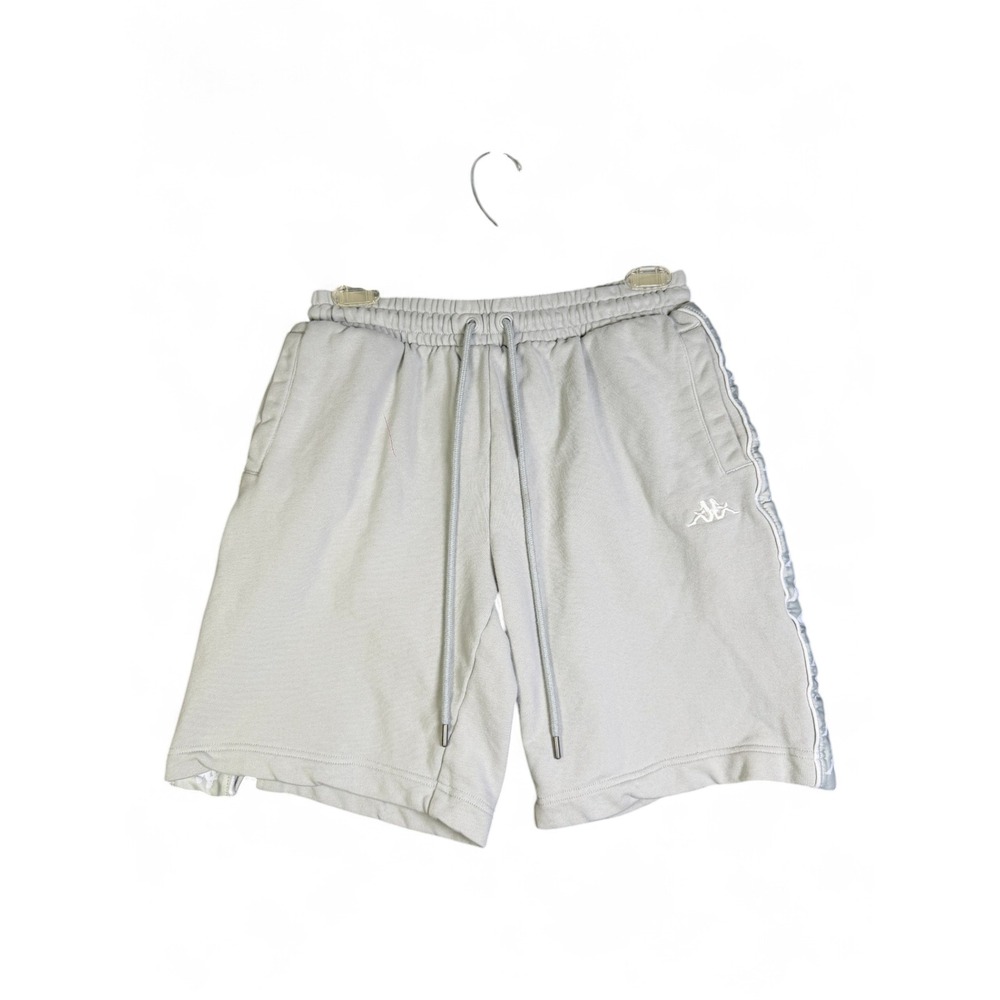 Kappa Mens Banda Light Grey Sweat Shorts Omini Logo Tape Side Stripe Small